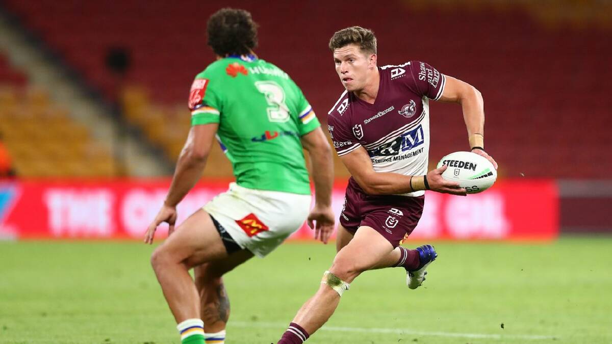 Gerringong's Reuben Garrick will start in the wing for Manly-Warringah on Friday. Photo: Sea Eagles Media