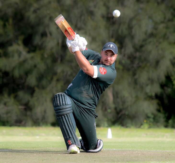 Michael Coulter plays a shot for the Nowra Cricket Club during the 2020-21 season. Photo: Team Shot Studios