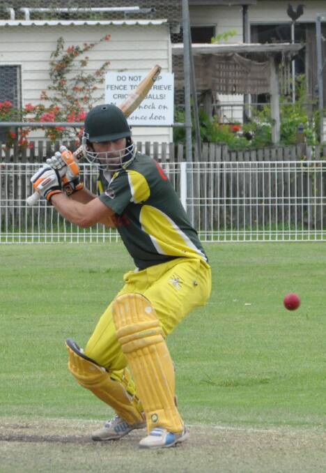 MAN IN FORM: Shoalhaven Ex-Servicemens' Chris Bramley smacked 15 boundaries on his way to top-scoring with 122 on Saturday. Photo: COURTNEY WARD