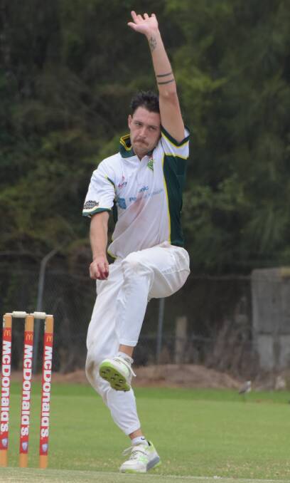 DAY TO REMEMBER: Shoalhaven Ex-Servicemens' Nate Jones finished with figures of 10/17 in his team's outright win against Bomaderry. Photo: DAMIAN McGILL