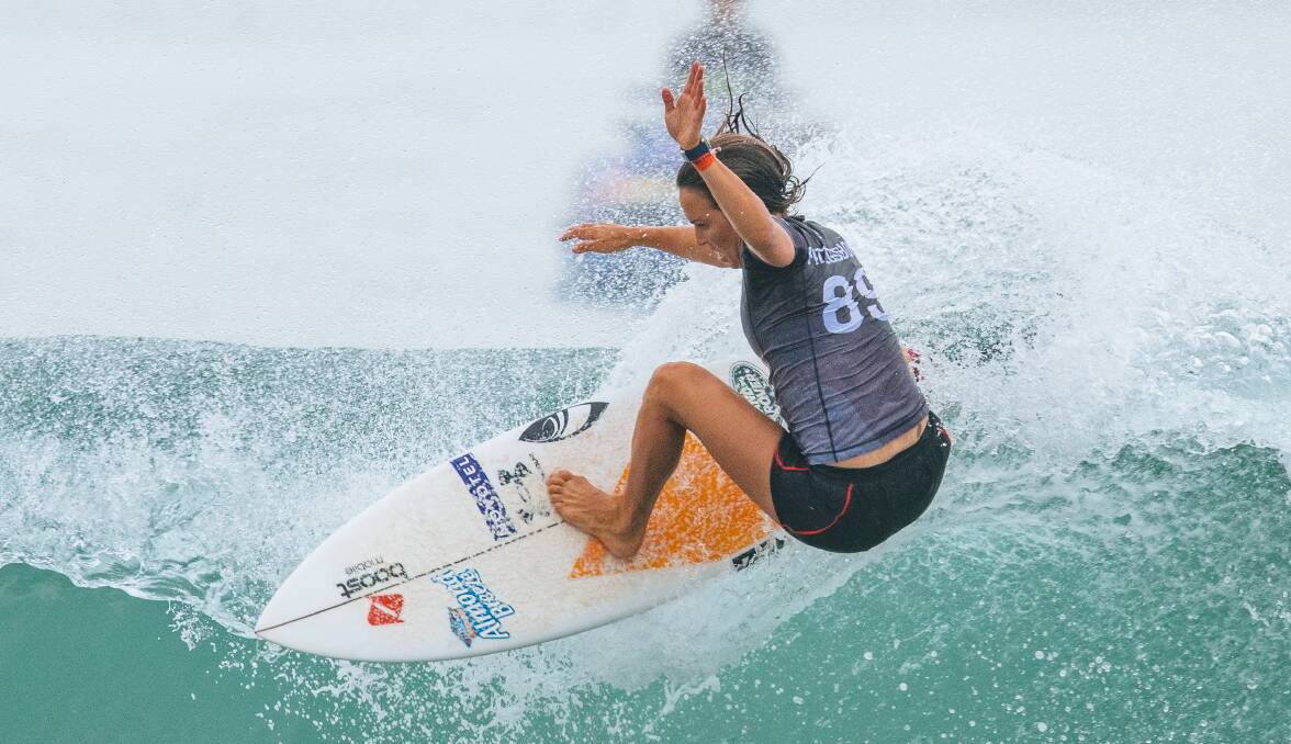Gerroa's Sally Fitzgibbons is chasing her maiden world title at Lower Trestles. Photo: WSL