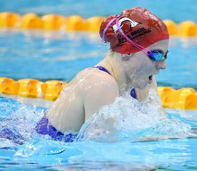 Sussex Inlet's Jasmine Greenwood competes during the 200-metre IM multi-class event. Photo: Swimming Australia