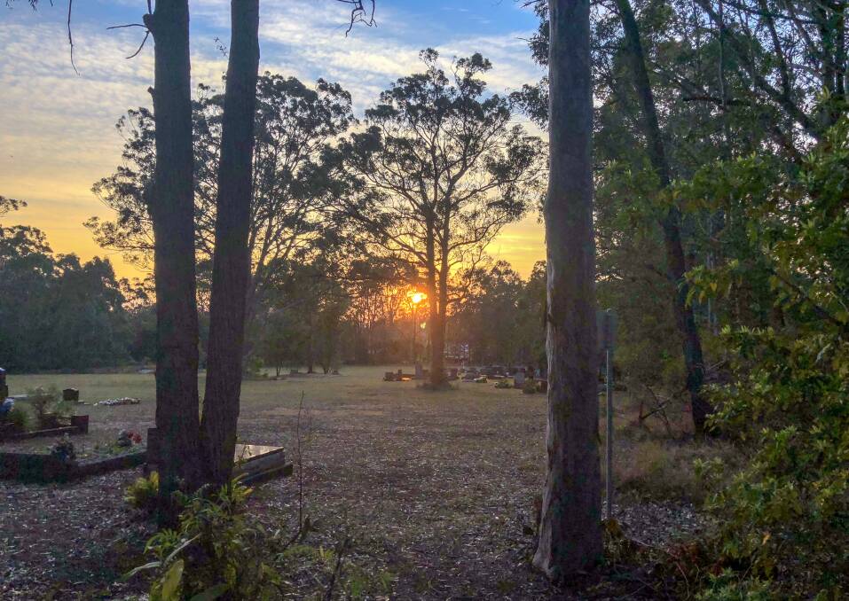 PIC OF THE DAY: Sunrise over West Cambewarra cemetery by John Hanscombe. Send photos to editor.scregister@fairfaxmedia.com.au