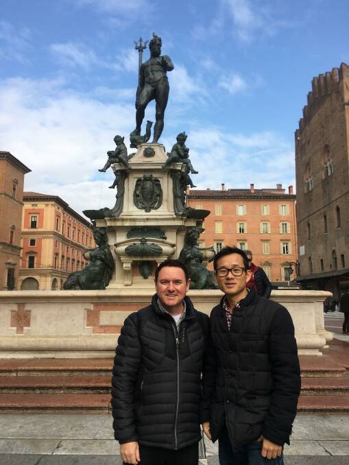ITALIAN SOJOURN: Heath Cooper and Sangkyu Park were in Italy fulfilling a lifelong dream of learning Italian just before the pandmeic struck.