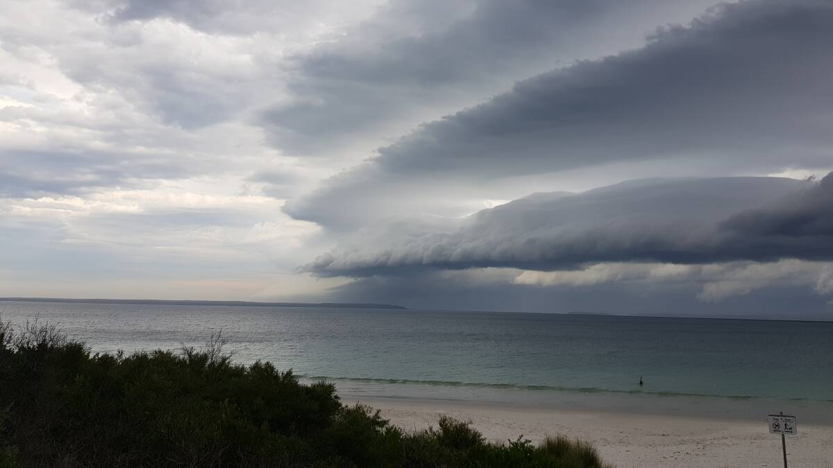 PIC OF THE DAY: Storm clouds over Jervis Bay by Lyn Byrne. Send photos to editor.scregister@fairfaxmedia.com.au