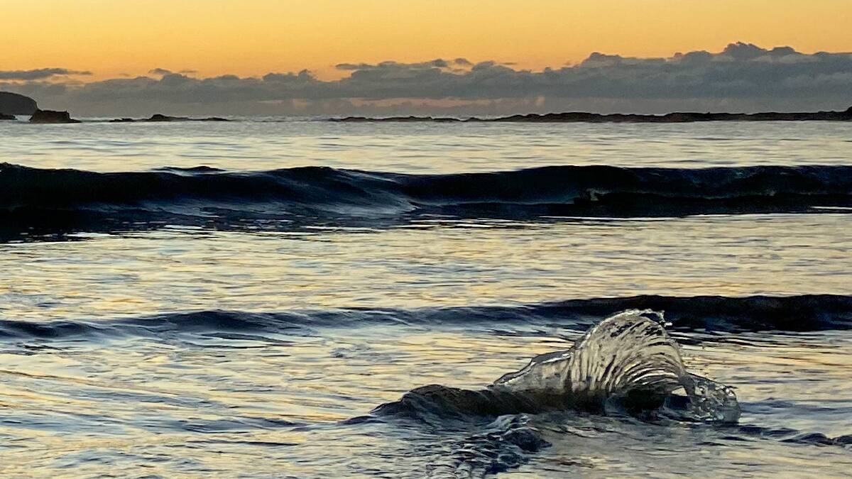 PIC OF THE DAY: Dancing water lit by sunrise. Email your photos to editor@southcoastregister.com.au
