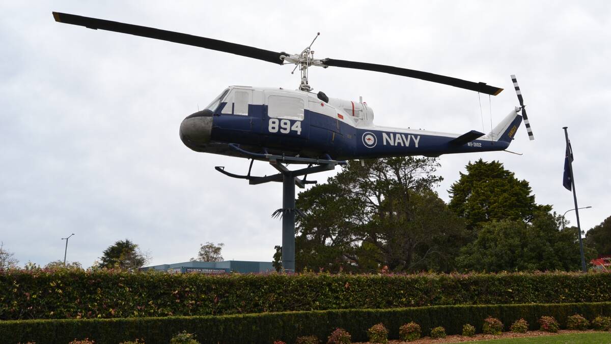 HOLDING PATTERN: Cr Greg Watson has flagged a notice of motion calling on the new Shoalhaven City Council to retain the Nowra's iconic helicopter on its current site on the Princes Highway.