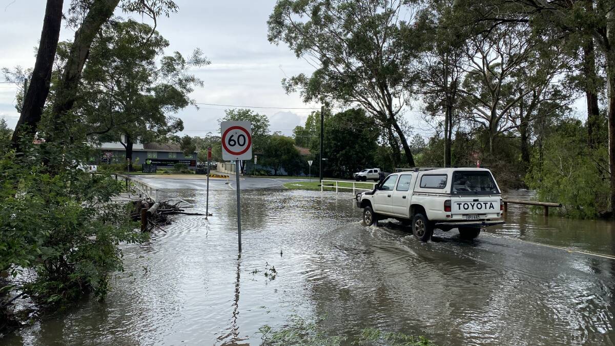 WET: Berry Street, Nowra has been closed due flooding. File photo.