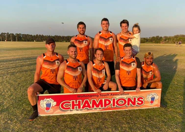 The Helensburgh Tigers took home the men's premier league title. Photo: Wollongong Touch Football Assocation.