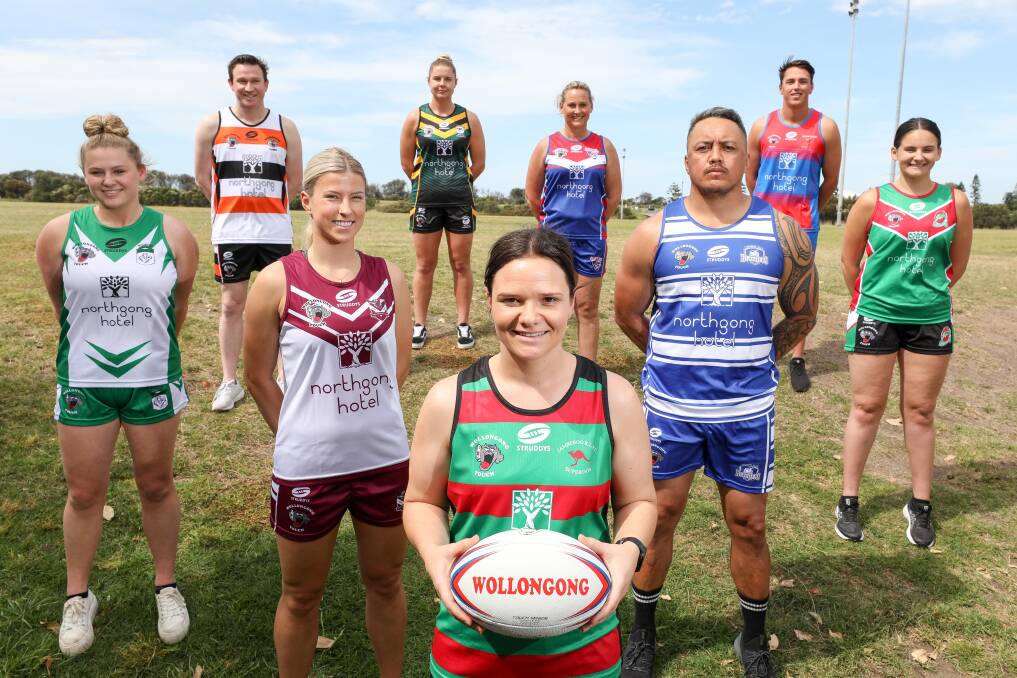 Representatives from some of the clubs who will compete in this year's men's and women's Illawarra Premier League competitions. Photo: Adam McLean