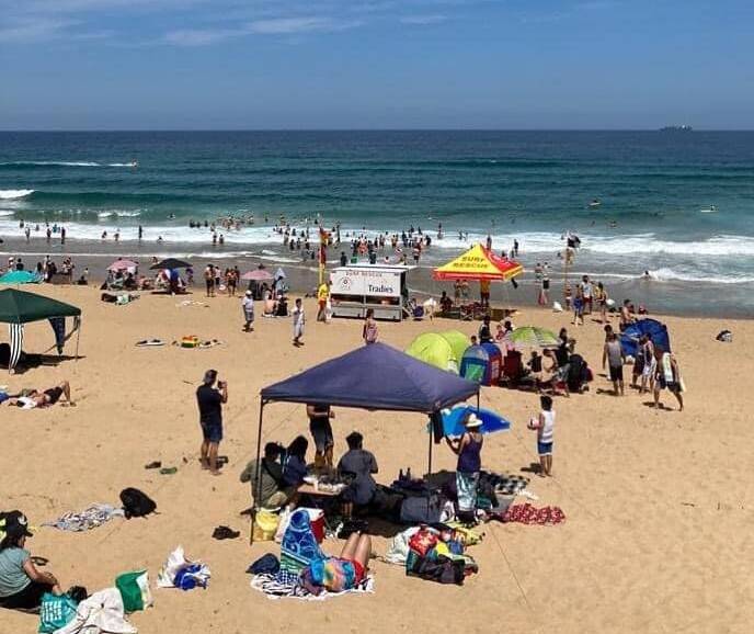 Helensburgh Stanwell Park Beach was a popular location over the Christmas holiday period. Picture: Surf Life Saving Illawarra
