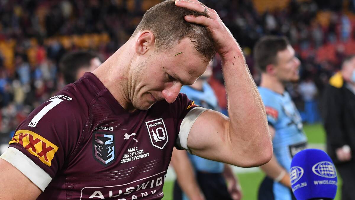Queensland captain Daly Cherry-Evans after Sunday's State of Origin demolition by NSW. Picture: Getty Images