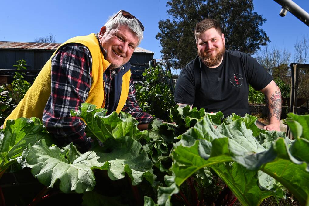 South Albury producer Byron Gray and Wodonga chef Michael Flemming will highlight homegrown produce in a 12-course degustation this spring. Picture: MARK JESSER