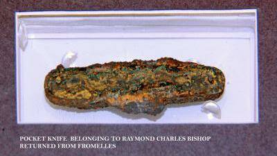 The pocket knife belonging to Raymond Charles Bishop returned from Fromelles