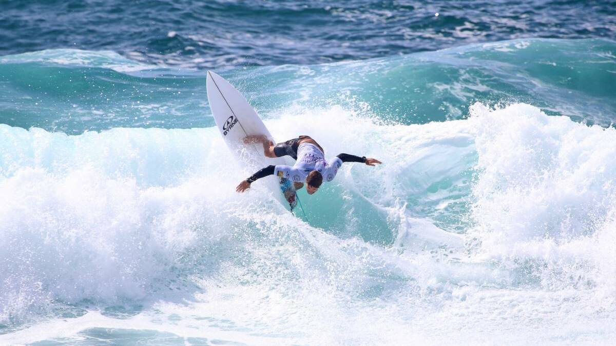 SURF'S UP AT KIAMA: Veteran performer Dean Bowen (Werri) in action on the weekend. Picture: Ethan Smith/Surfing NSW