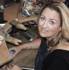 ECO: Naomi Dootson, creator of Appleye Jewellery designs and manufactures her unique metal pieces in her studio workshop.