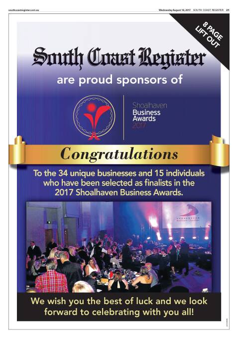 Shoalhaven Business Awards Finalists 2017