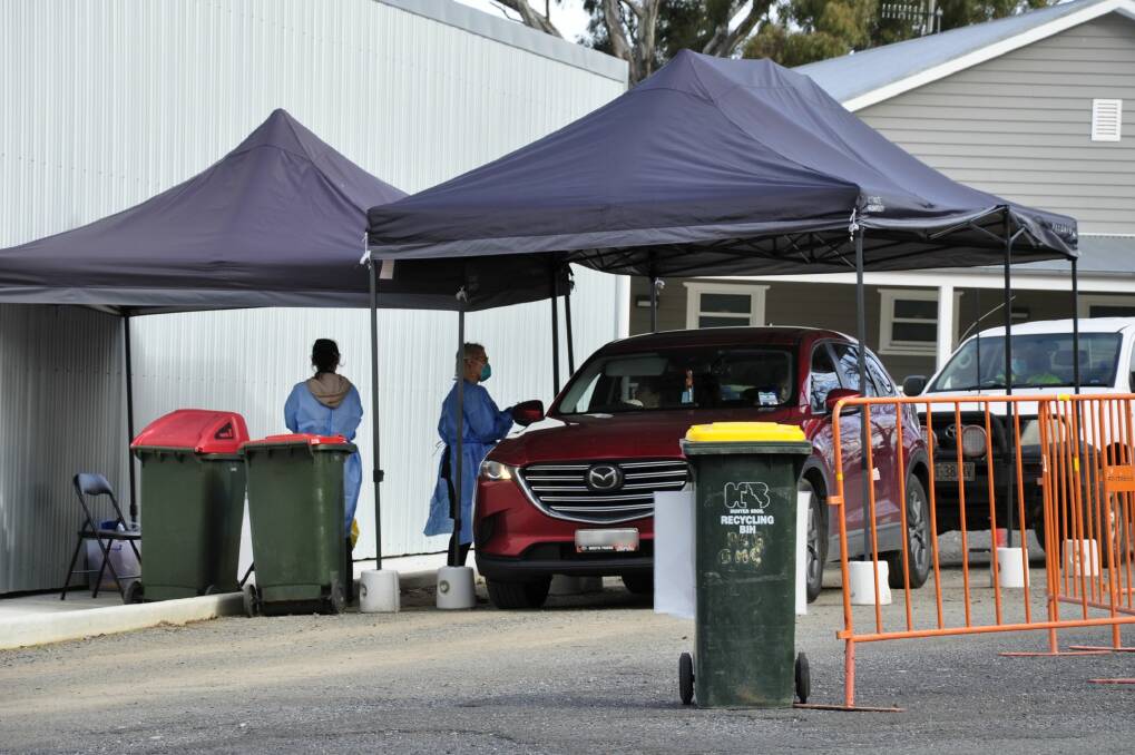 Laverty Pathology undertook more than 300 COVID tests at its drive-through clinic at Seiffert Oval, Goulburn on Wednesday. Photo: Louise Thrower.