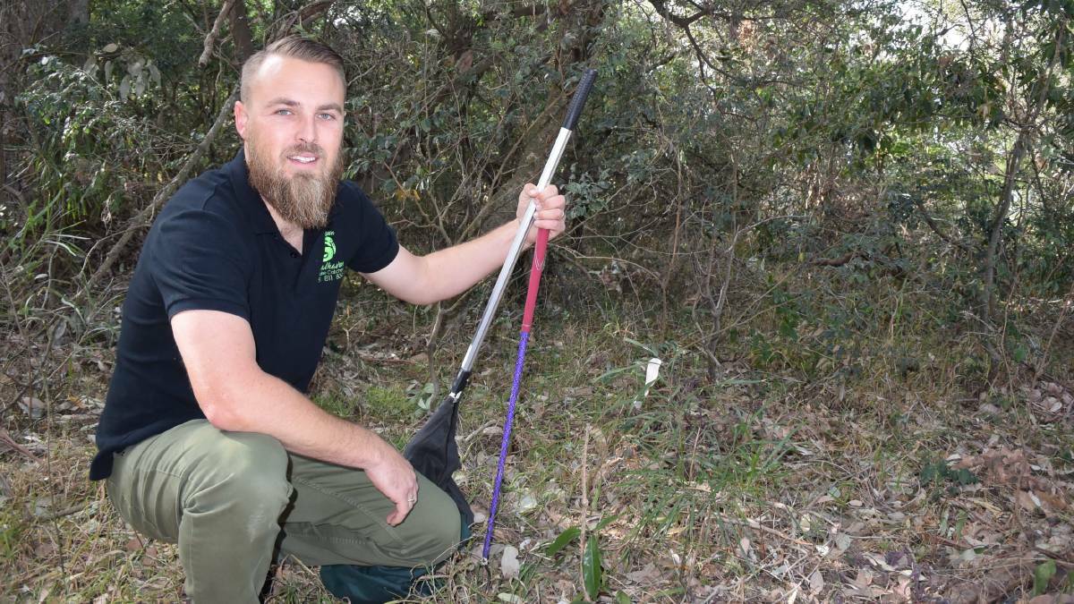 SNAKE SEASON: Licensed snake catcher Shaun Armstrong from Shoalhaven Snake Catchers said it was important to stay calm if you spot a snake. Photo: supplied. 