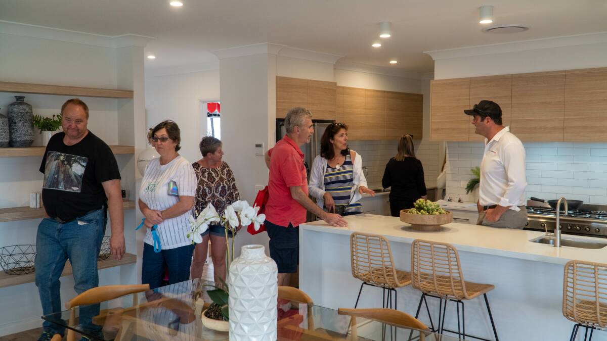 Members of the public vising the Carrington Heights Estate home on Saturday. 