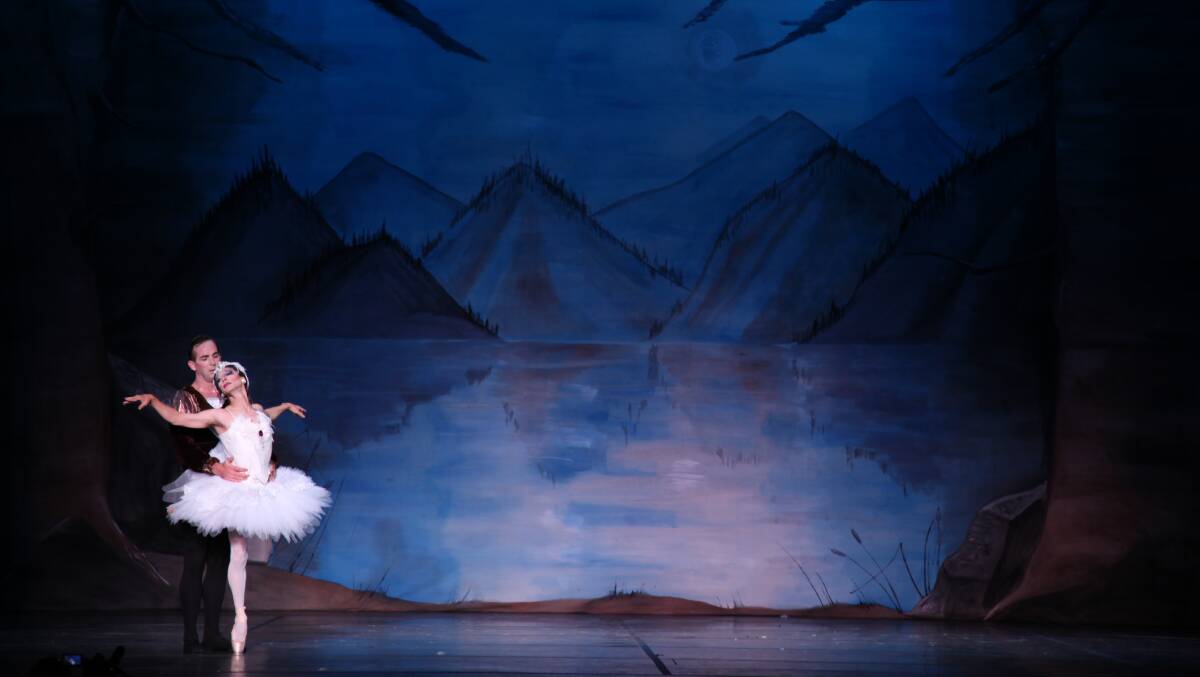 Victor Trevino playing the swan in Swan Lake. 