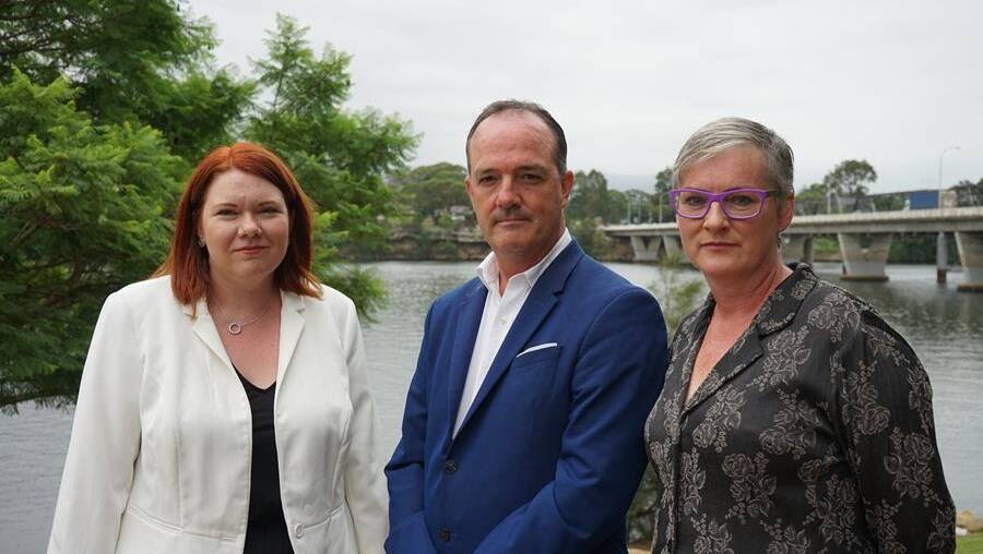 'FRUSTRATED': Shoalhaven Business Chamber president Jemma Tribe, Member of the Legislative Council Paul Green and Shoalhaven City COuncil Mayor Amanda Findley want answers on plans for the Nowra Bridge. 