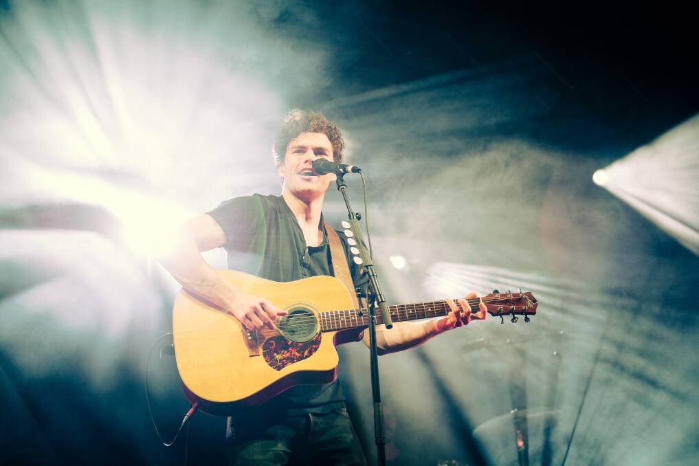 Vance Joy performing at the 2018 Fairgrounds Festival. Photo: Charlie Hardy. 