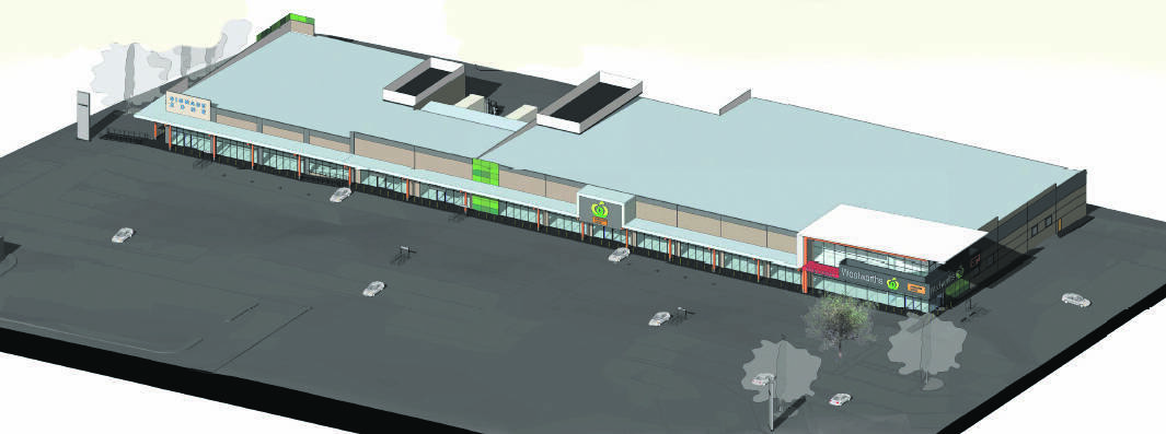 A computer generated impression of the Woolworths store proposed for the former John Bull Centre in Bomaderry.
