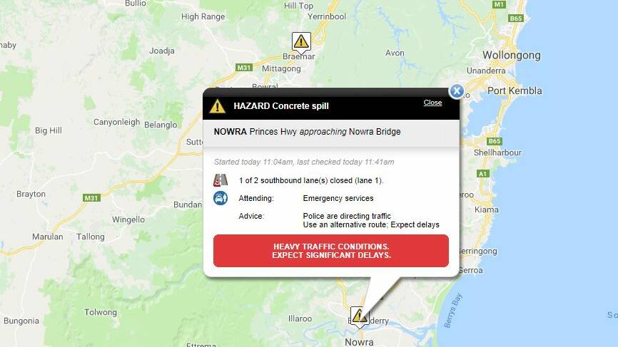 All lanes reopened after chaotic day on Shoalhaven roads
