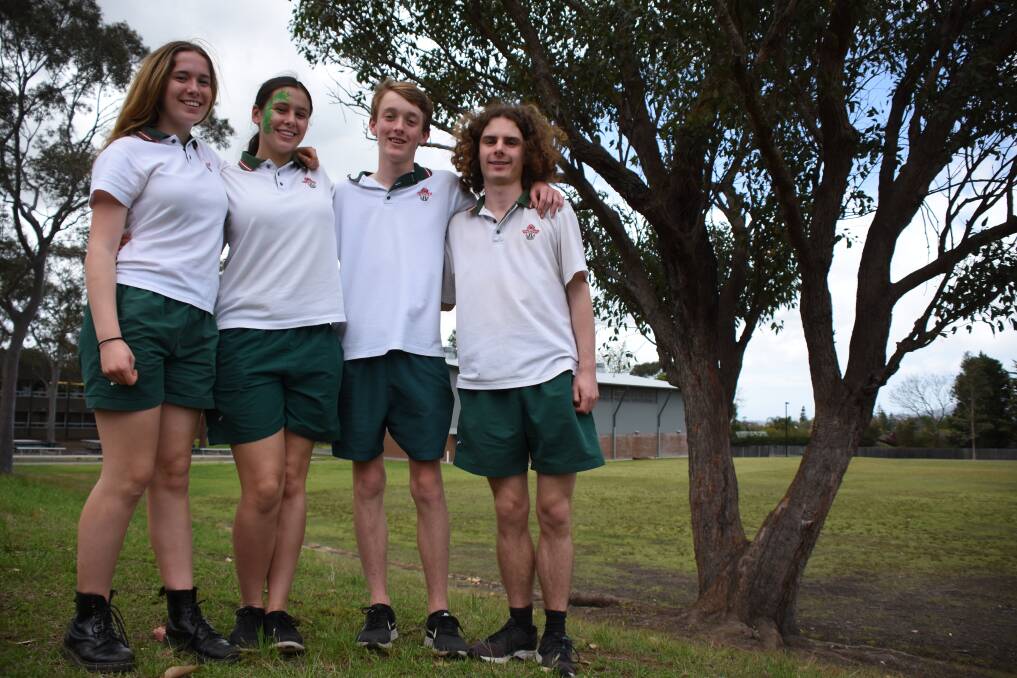 HELPING HAND: Bomaderry High Year 9 students Rosie Whittaker, Tanzania Dali, Alex Cornell and Jarrah Carlile said the YAM program was highly beneficial. 