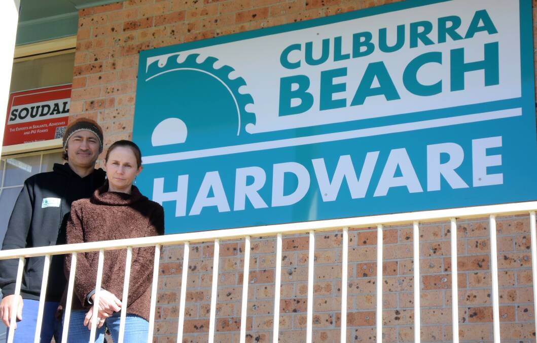 THE LAST STRAW: Jean-Paul and Kylie Maulguet have been forced to close Culburra Beach Hardware down after continued financial stress. 
