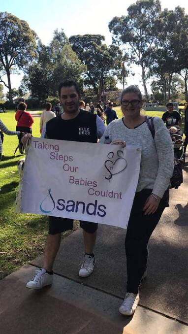SUPPORT: Nicole and her partner Josh walking in last year's event. Photo: supplied.  