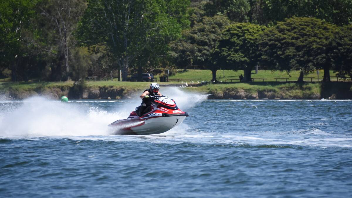 ACTION: The jetski state titles provided plenty of entertainment for the huge crowds on the bank of the Shoalhaven River. Photo: Madeline Crittenden. 
