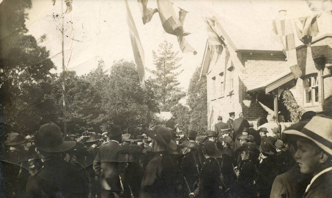 The State Governor's visit to Nowra Superior Public School on July 11, 1908. 