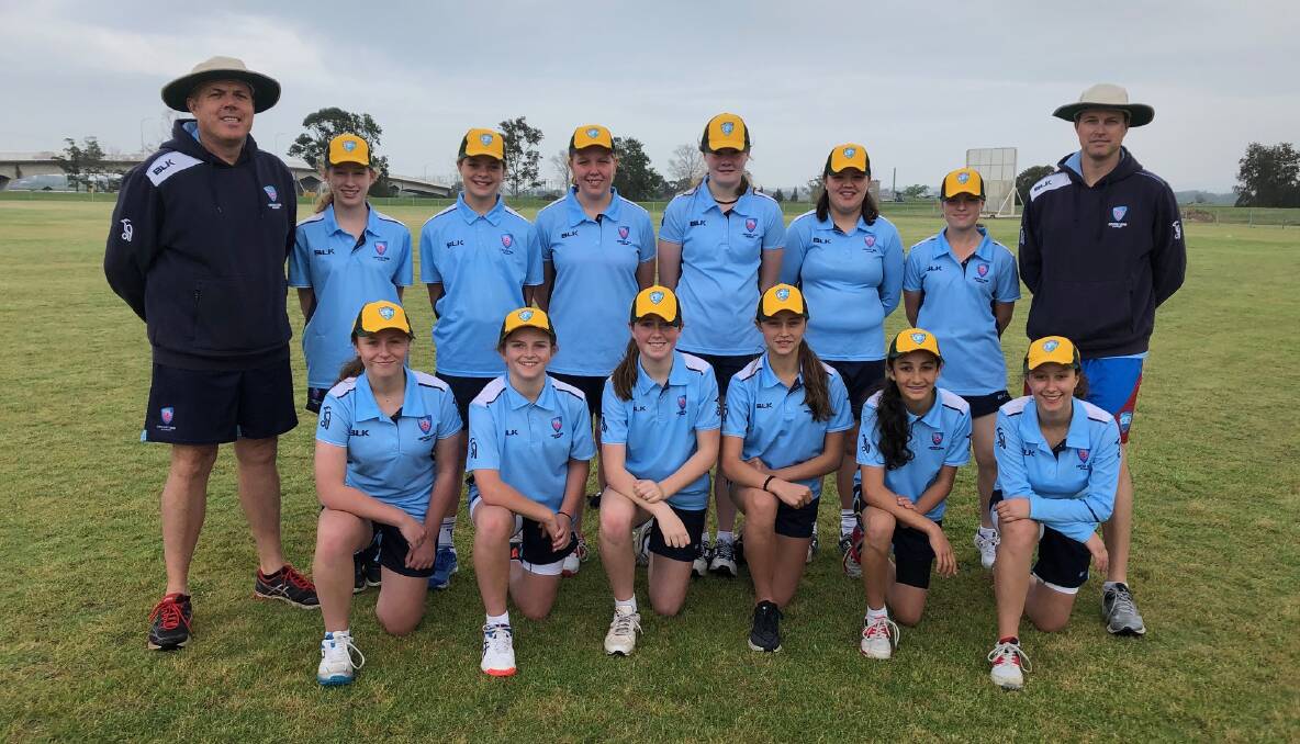 The Greater Illawarra Zone under 15 girls Country Championships team. Photo: Travis Burton.