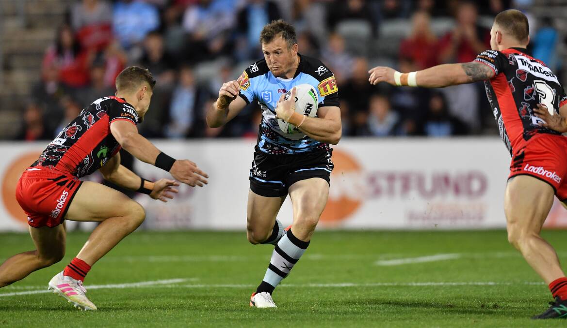 Kiama's Josh Morris in action for the Sharks. Photo: NRL Imagery/Robb Cox.