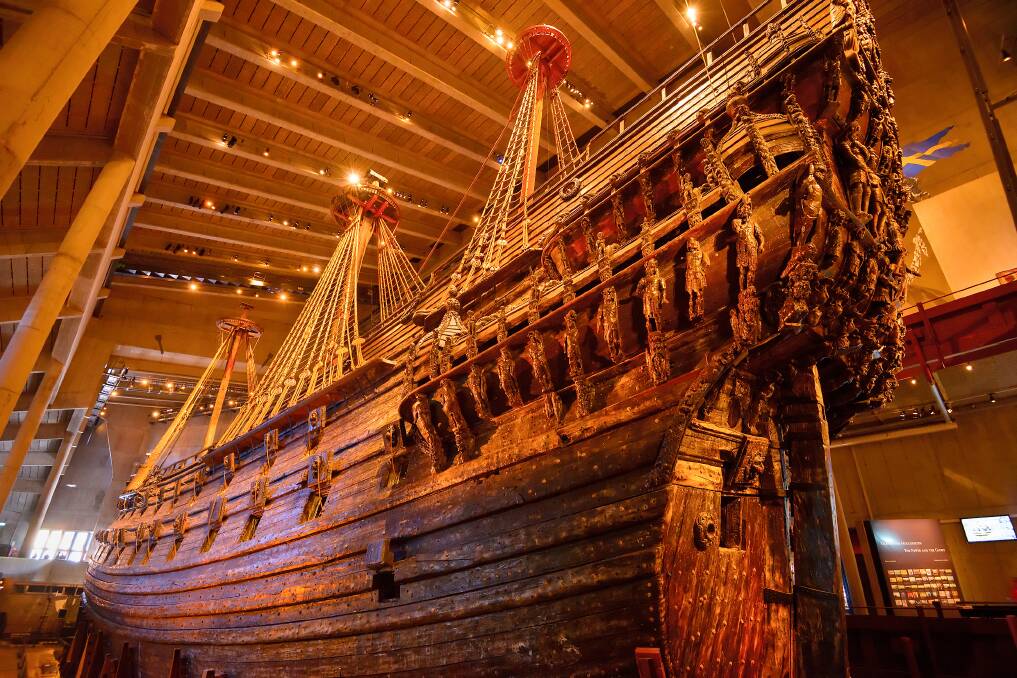 STOCKHOLM, SWEDEN: The Vasa warship salvaged from the sea and displayed at Vasa Museum