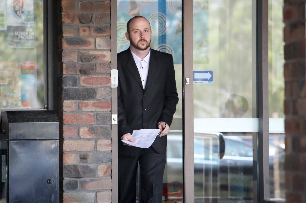 Lucky to be alive: Timothy Parker leaves Port Kembla courthouse this week after being spared a jail sentence for his role in a dangerous crash at Primbee.