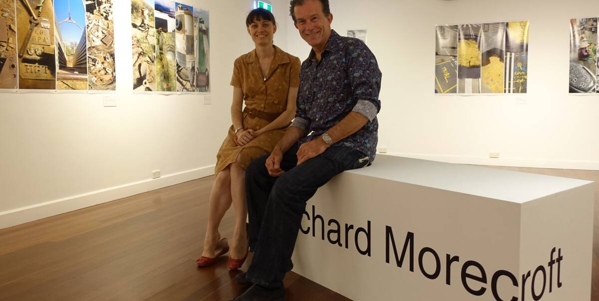 Captured: Shoalhaven City Arts Centre manager Bronwyn Coulston welcomes Richard Morecroft's multi-panelled photographic exhibition, on display until the end of January.