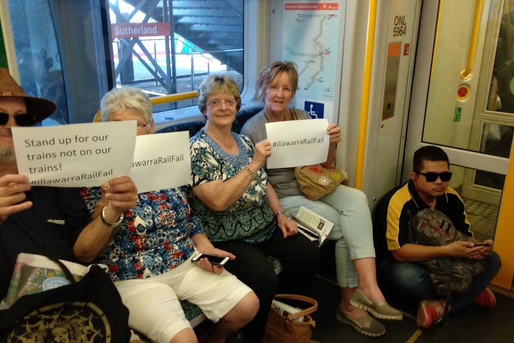 The 'Illawarra Rail Fail' group has been lobbying for more seats, faster trips and more trains on the South Coast line.