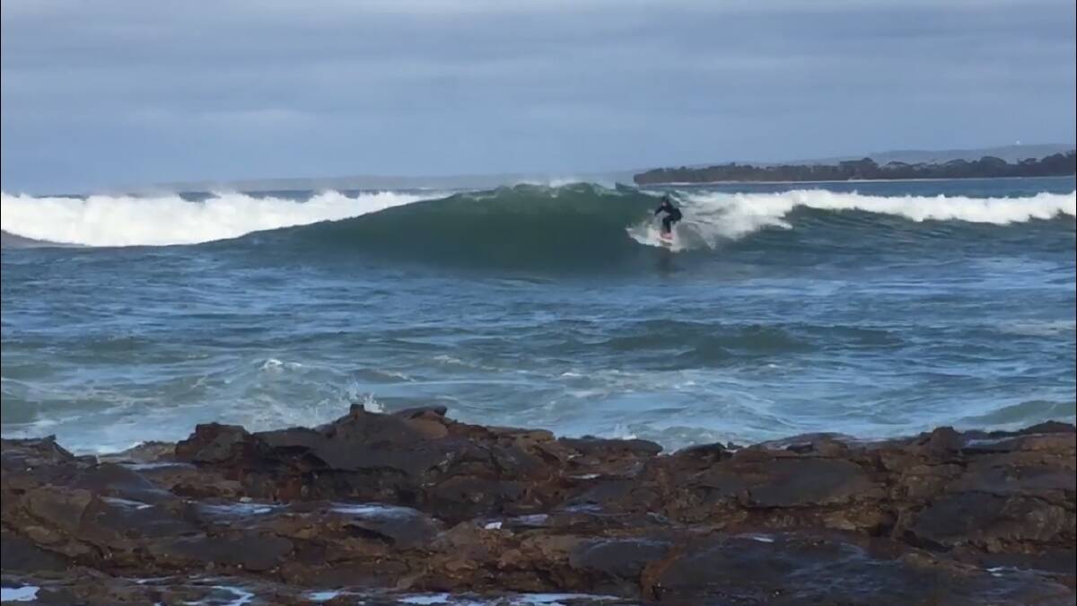 A surf break near Huskisson on Monday.