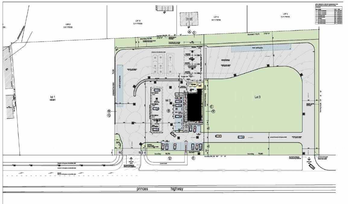 Plans for the service station at this stage. Picture: KDC