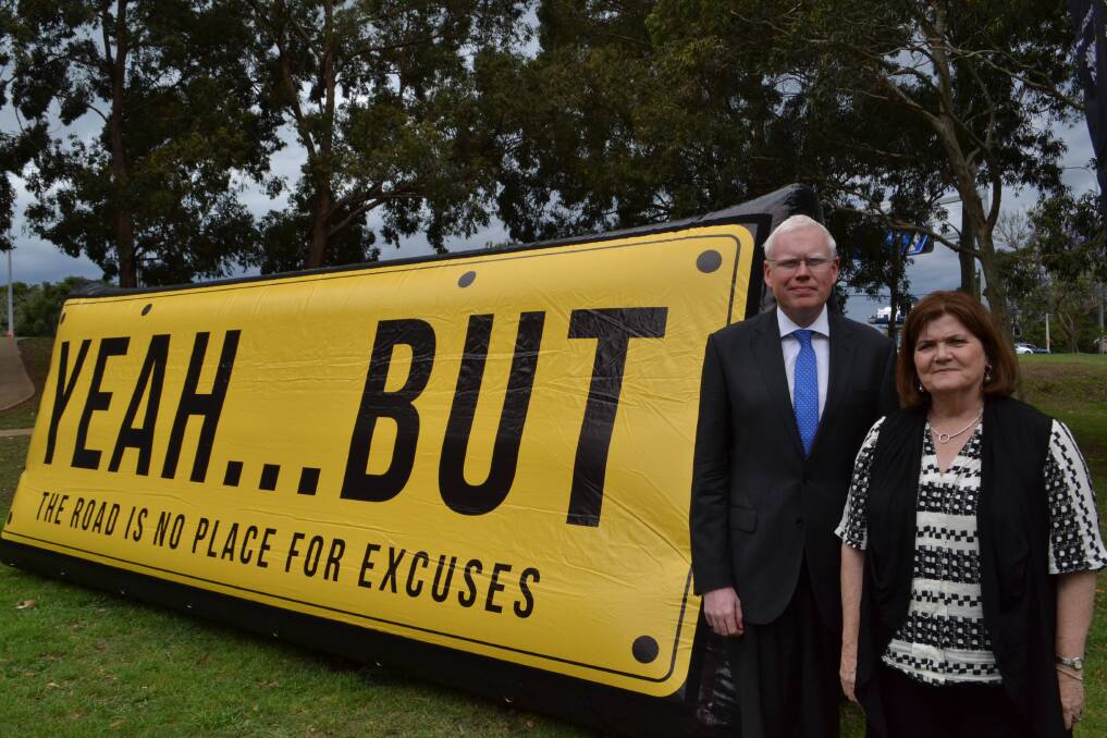 Kiama MP Gareth Ward and South Coast MP Shelley Hancock launch a road safety campaign in Nowra on Wednesday. Picture: Rebecca Fist