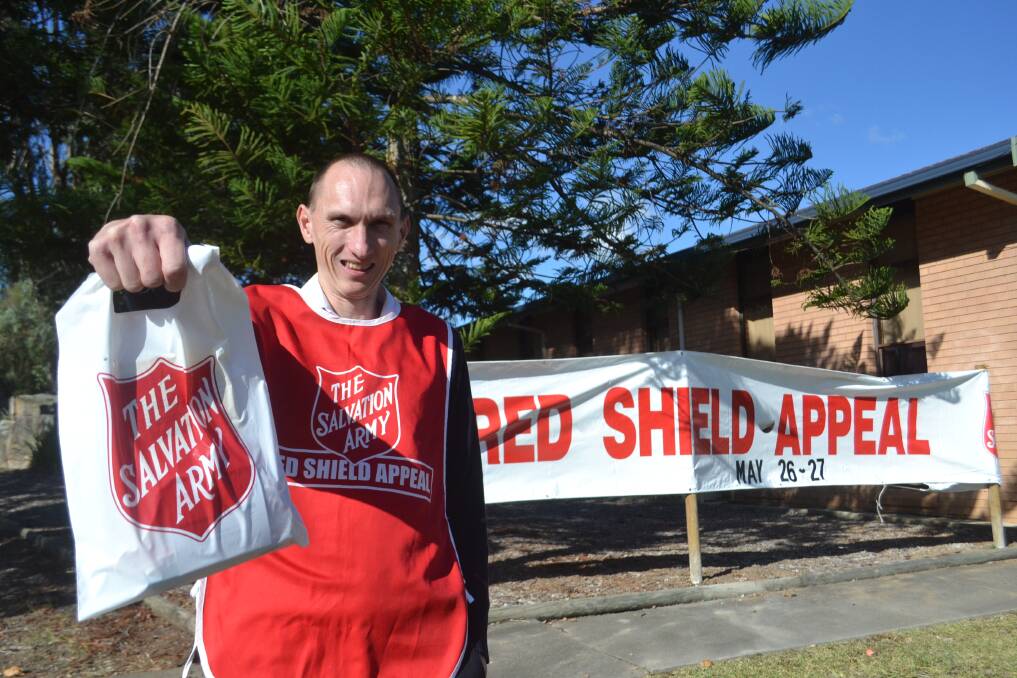 Salvation Army lieutenant Matthew Sutcliffe would like to raise $20,000 in the Shoalhaven this weekend.