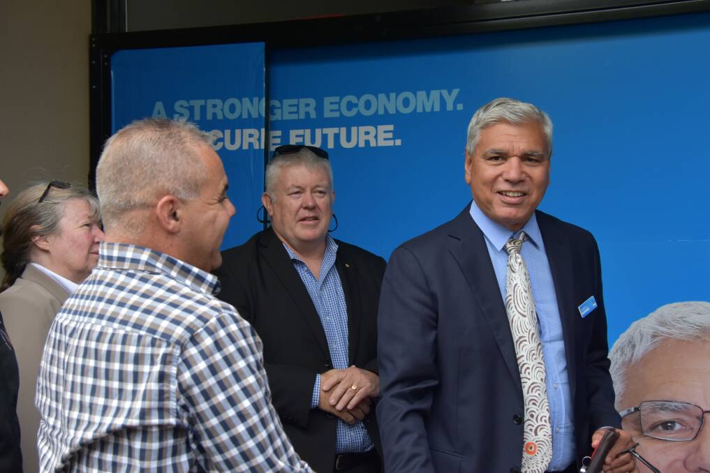 Warren Mundine in Nowra at the official opening of his campaign office in March. Picture: Rebecca Fist