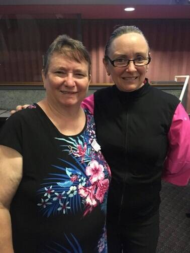 Dianne and hairdresser Lora Berryman after the hair cut on Friday night. Picture: Contributed