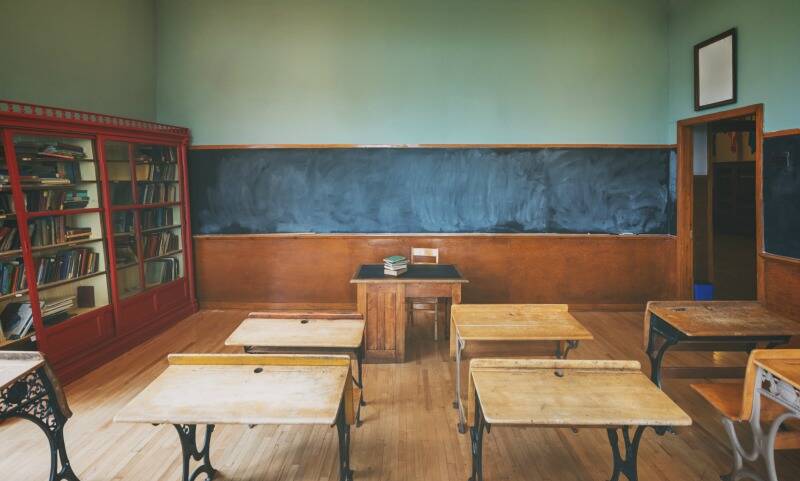 Stock photo of an old-fashioned classroom
