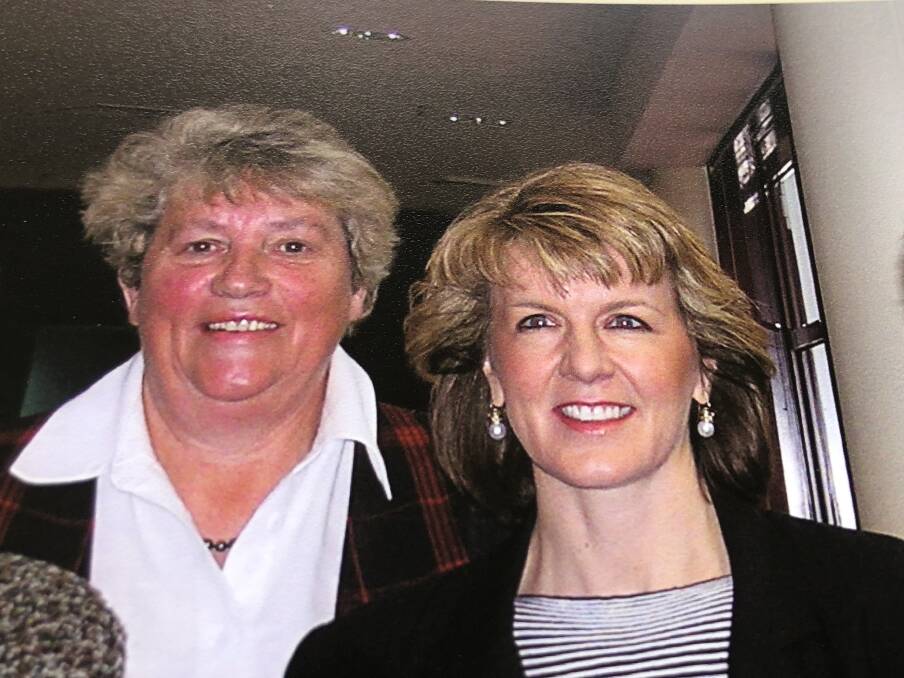 FLASHBACK: Jo Gash and Julie Bishop, during Cr Gash's tenure as Gilmore MP. Picture: Contributed