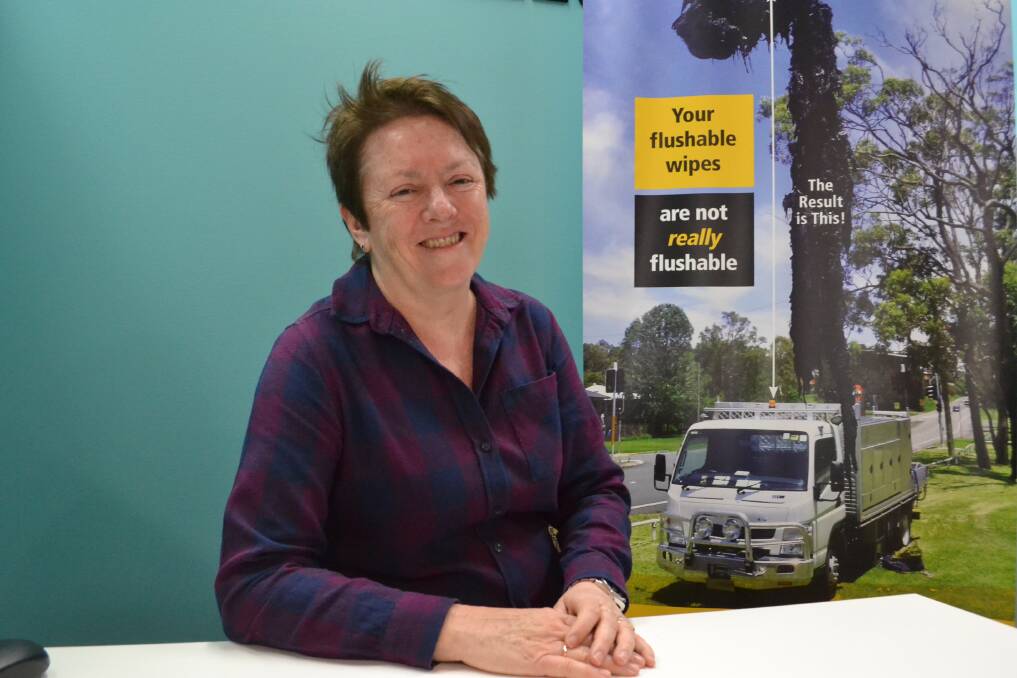 Shoalhaven Water director Carmel Krogh, 10 years after she started at council, signs on for five more. Picture: Rebecca Fist