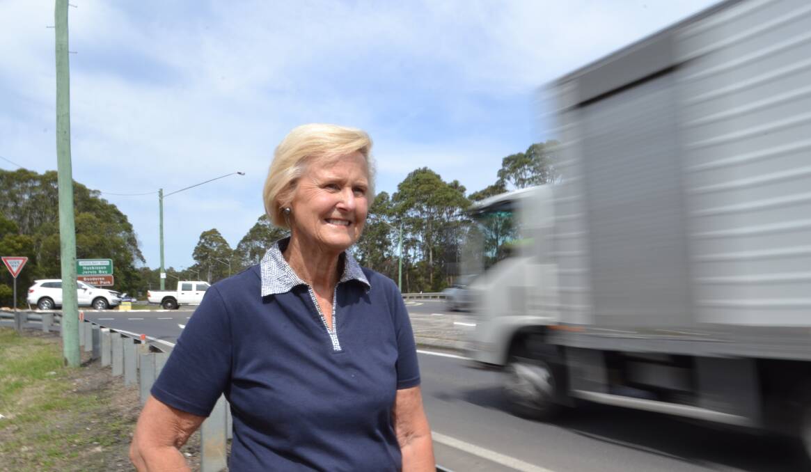 FIX IT NOW: Vincentia Matters secretary Liz Tooley spearheads grassroots campaign for an overpass at the Jervis Bay Rd, Princes Hwy intersection.
